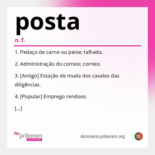 Significado de posta